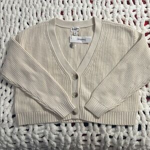 Cream Button-Up Women's Sweater